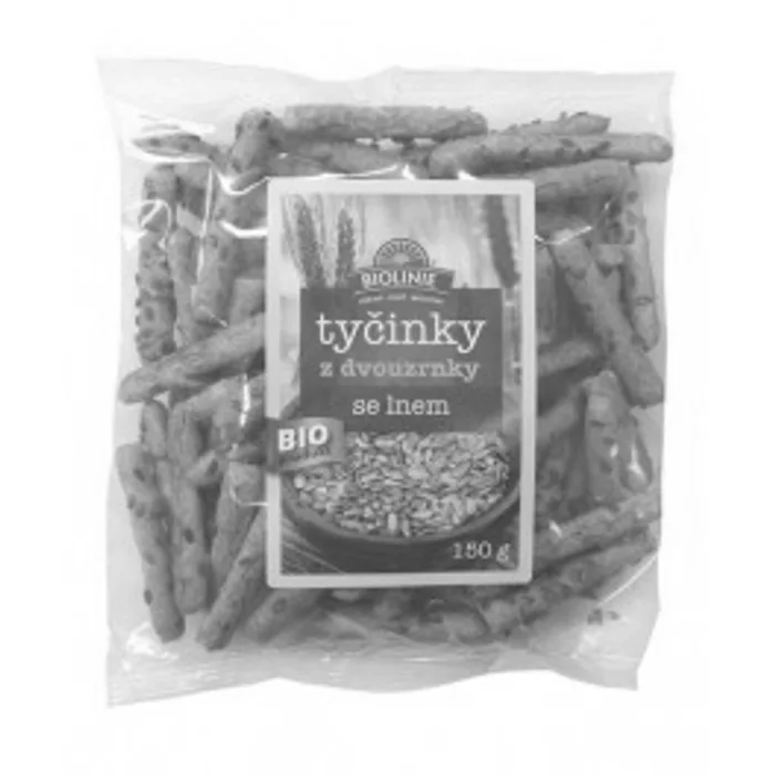 Biolinie Tyčinky z dvouzrnky se lnem 150 g BIO